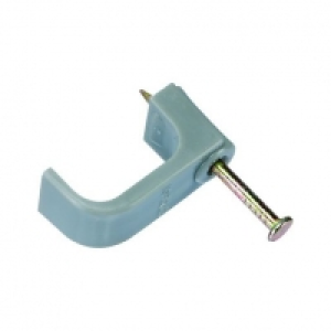 Wickes Twin & Earth Cable Clips Grey 10mm 30 Pack