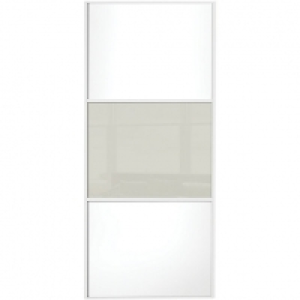 Wickes Sliding Wardrobe Door Wideline White Panel & Soft Whi &pound;139.00