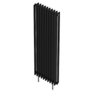QRL Adagio Vertical Designer Radiator - Black Quartz 2000 x