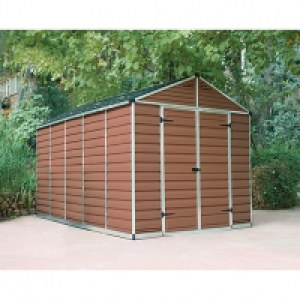 Palram Skylight Plastic Apex Shed Amber - 8 x 12