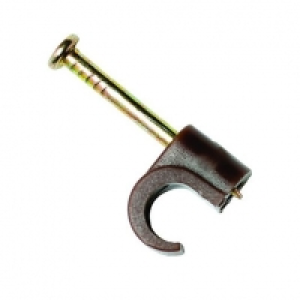 Wickes Coaxial Cable Clips Brown 100 Pack £1.75