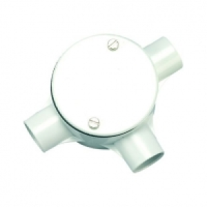 Wickes 3 Way Tee Junction Box White 20mm