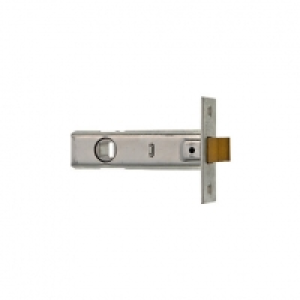Wickes CE Bolt Through Tubular Latch Satin Nickel Finish 76m