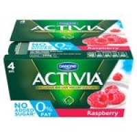 Morrisons  Activia 0% Fat Raspberry Yogurts
