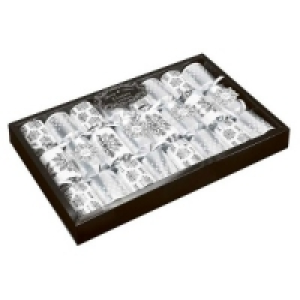 Makro  Lux Crackers Silver Snowflake 13.5in