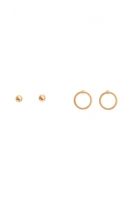 HM   2-pack gold-plated studs
