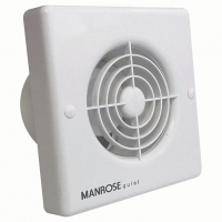 Wickes  Manrose Quiet Bathroom Fan 100mm White QF100SC