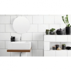 Wickes White Satin Ceramic Wall Tile 250 x 400mm &pound;13.99