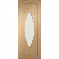 Wickes  XL Pesaro Internal Oak Veneer Door with Clear Glaze 1981 x 8