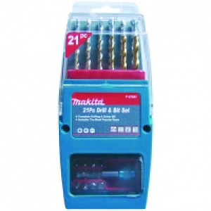 Wickes  Makita P-57087 Drill & Bit Set 21 Piece