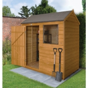 Wickes Reverse Apex Overlap Dip Treated Shed 6 x 4 ft - with