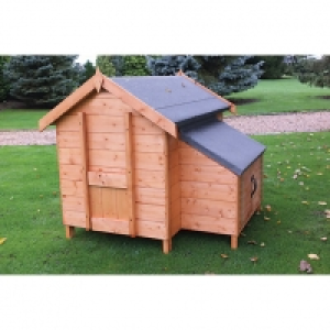 Shire Timber Apex Chicken House Honey Brown - 4 x 4 ft