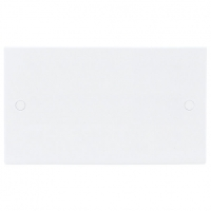 British General 2 Gang Blank Plate White &pound;0.90