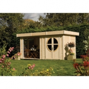 Rowlinson Connor Double Door Garden Cabin - 17 x 8 ft