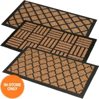 JTF  JVL Doormat Rubber Coir Tuffscrape Woven 45x75cm