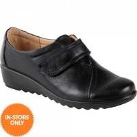 JTF  Comfort Velcro Shoe Black Ladies