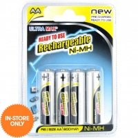 JTF  Ultramax Rechargeable AA Batteries 4 Pack