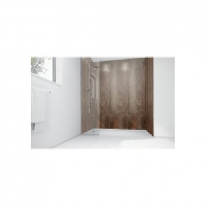 Wickes  Wickes Cinders Gloss Laminate 1700x900mm 2 sided Shower Pane