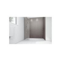 Wickes  Wickes Grey Cotton Gloss Laminate 1700x900mm 2 sided Shower 