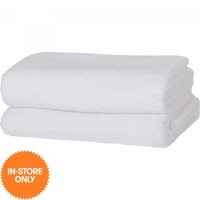 JTF  Cotton Bath Sheet White 2 Pack