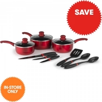JTF  Russell Hobbs 9pc Combination Set Red