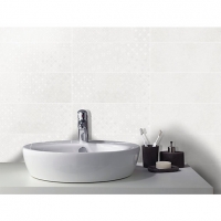 Wickes  Wickes Logic Ivory Decor Ceramic Wall Tile 400 x 150mm