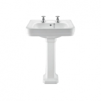 Wickes  Wickes Charm Ceramic Basin with Full Pedestal 600mm