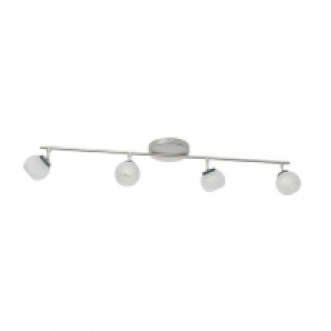 Wickes  Philips Balla LED 4 Bar Spotlight Matt Chrome & Frosted Glas