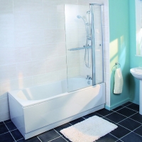 Wickes  Wickes Keyhole Shower Bath End Bath Panel White 780mm