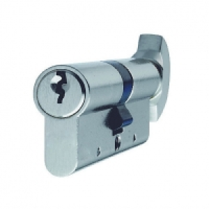 4FIREDOORS Euro Profile Thumbturn Cylinder Nickel Plated 70m