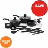 JTF  Russell Hobbs 9pc Combination Set Black