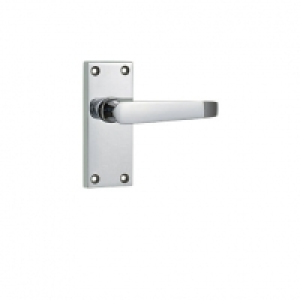 Wickes  Wickes New York Victorian Straight Latch Handles Pair Chrome