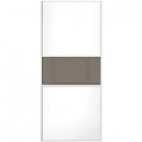 Wickes  Wickes Sliding Wardrobe Door Fineline White Panel & Cappucci