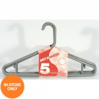 JTF  MIX N MATCH Hangers Mixed Coloured 5 Pack