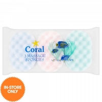 JTF  Coral Massage Sponge 3 Pack