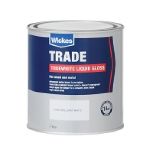 Wickes  Wickes Truewhite Liquid Gloss Paint - Pure Brilliant White 1