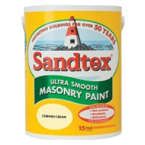 Sandtex Smooth Masonry Cornish Cream 5L &pound;30.99