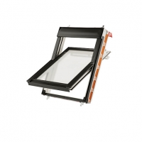 Wickes  Keylite Centre Pivot Roof Window 550mm X 980mm White Frosted