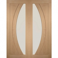 Wickes  XL Salerno Internal Oak Veneer Door Pair with Clear Glaze 19