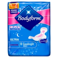 Wilko  Bodyform Ultra Towels Goodnight Wings 10pk