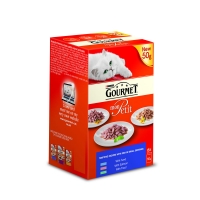 Wilko  Gourmet Mon Petit Pouch Cat Food Salmon in Gravy 6 x 50g