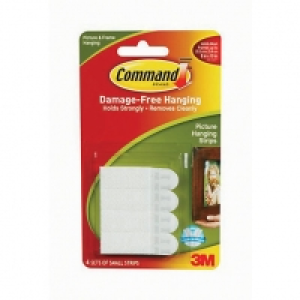 Command Small Picture Hanging Strips White £2.46