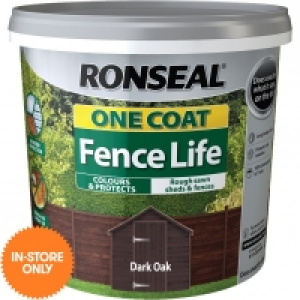 Ronseal Fence Life One Coat Dark Oak 9L &pound;5.99