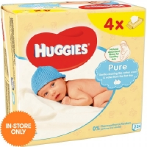 Huggies Pure Baby Wipes 56 x 4 Pack £3.59