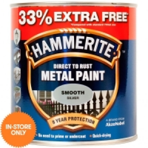 Hammerite Metal Paint Smooth Silver 750ml £15.59