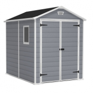 Keter Manor Double Door Plastic Shed Grey - 8 x 6 ft