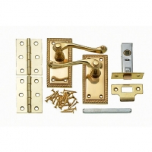 Wickes Cheshire Georgian Scroll Latch Handles Pair Set Polis