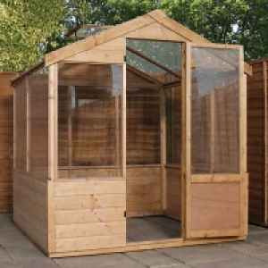 Mercia Timber Framed Apex Greenhouse - 4 x 6 ft - with Assem