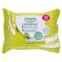 Tesco  Simple Spotless Skin Cleansing Face Wipes 25 Pack