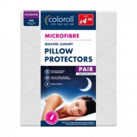 Poundstretcher  MICROFIBRE PILLOW PROTECTOR TWIN PACK